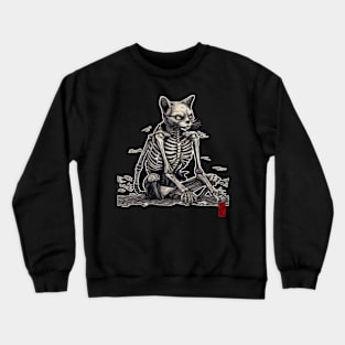 Skeleton cat Crewneck Sweatshirt